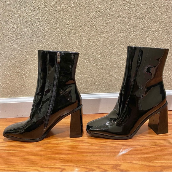 {Koi Footwear} Vegan Black Patent Boots - Picture 5 of 9